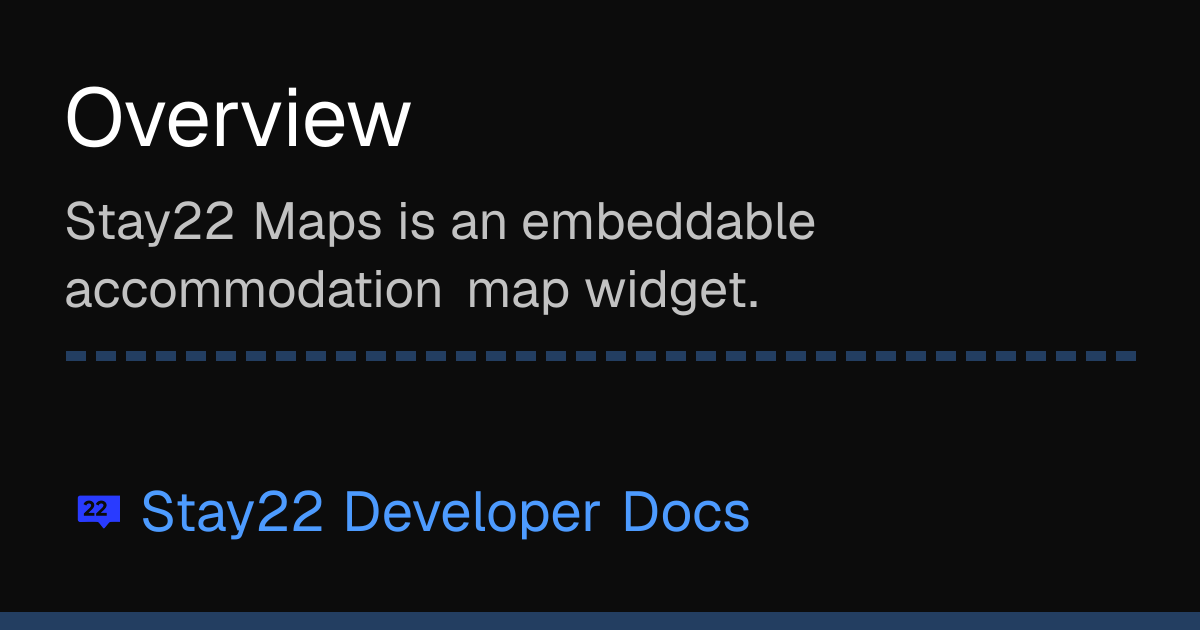 Overview | Stay22 Developer Docs